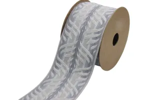 2.67" Leaf Trim Tape, Upholstery Trim, Fabric Trimmings, Drapery Banding Trim Tape, Jacquard Ribbon, curtain trim ideas 214 V3