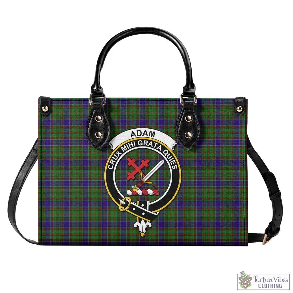 Adam Tartan Luxury Leather Handbags with Family Crest