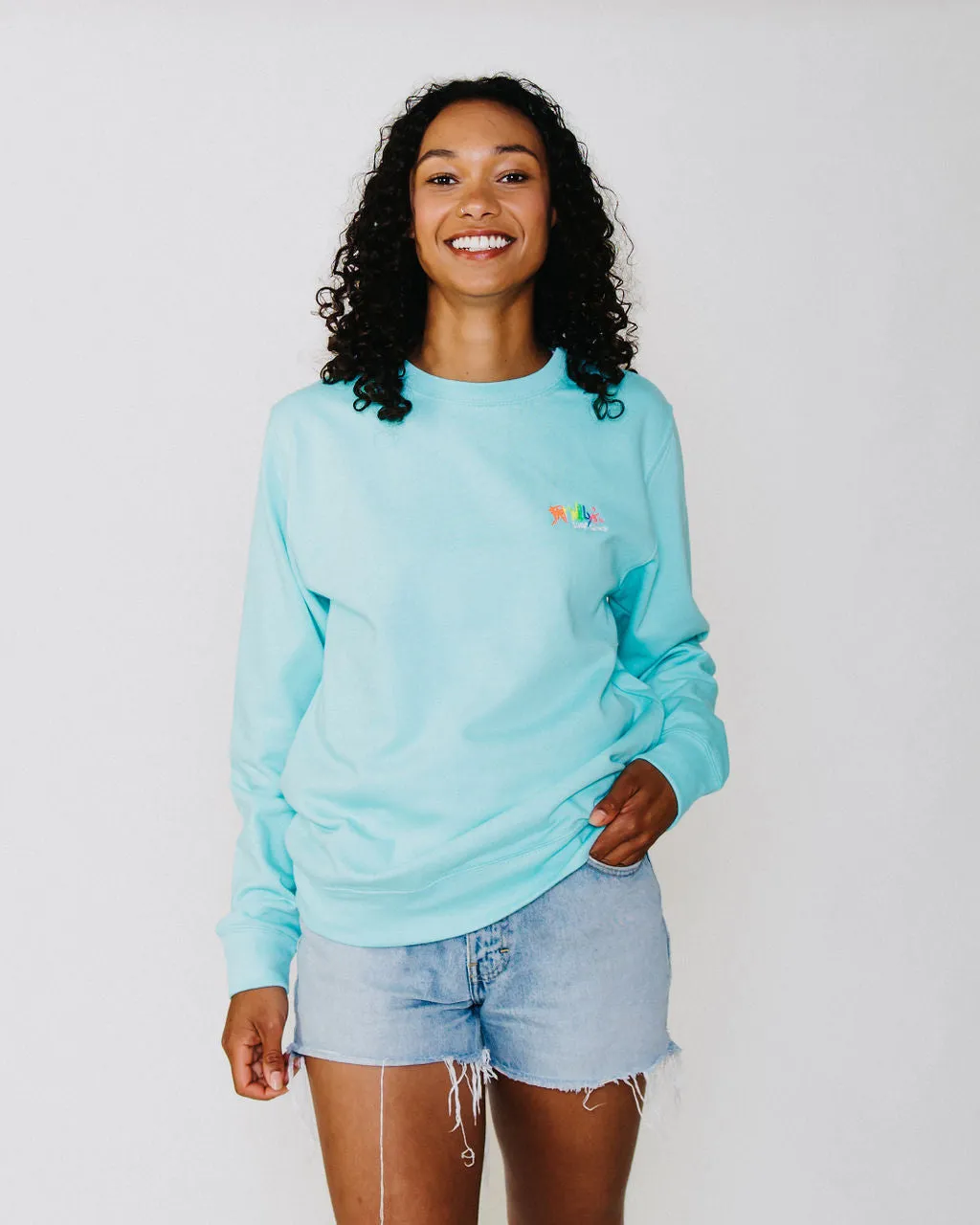 Adult Crew Sweatshirt in Peppermint