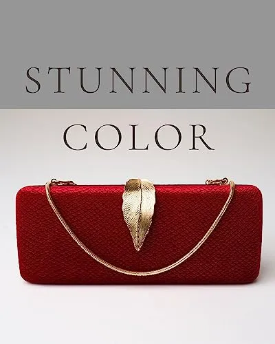 Before & Ever Evening Bag Long Red Clutch Wedding Women's Evening Handbags