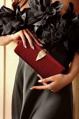 Before & Ever Evening Bag Long Red Clutch Wedding Women's Evening Handbags