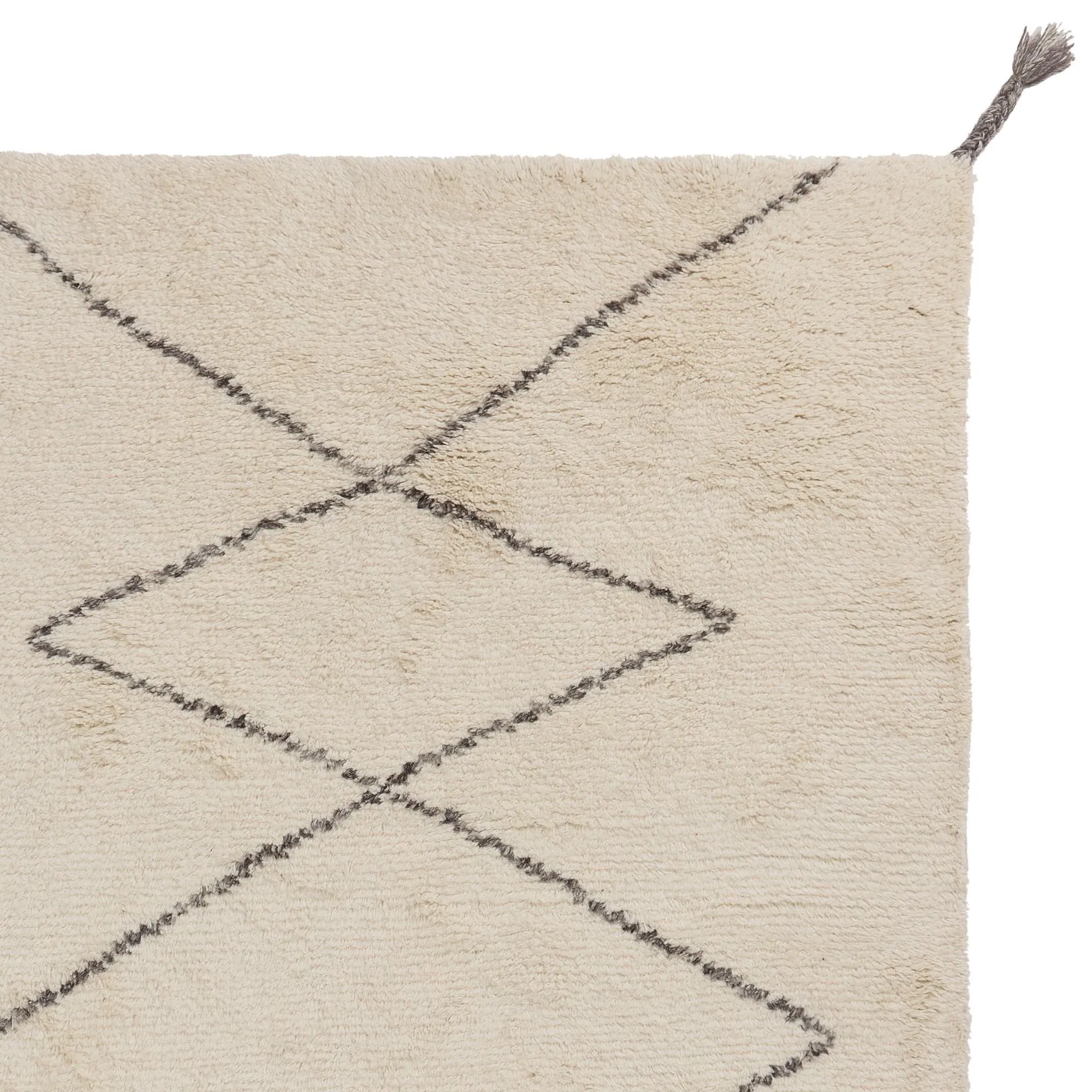 Beni Rug [Natural white & Charcoal melange]