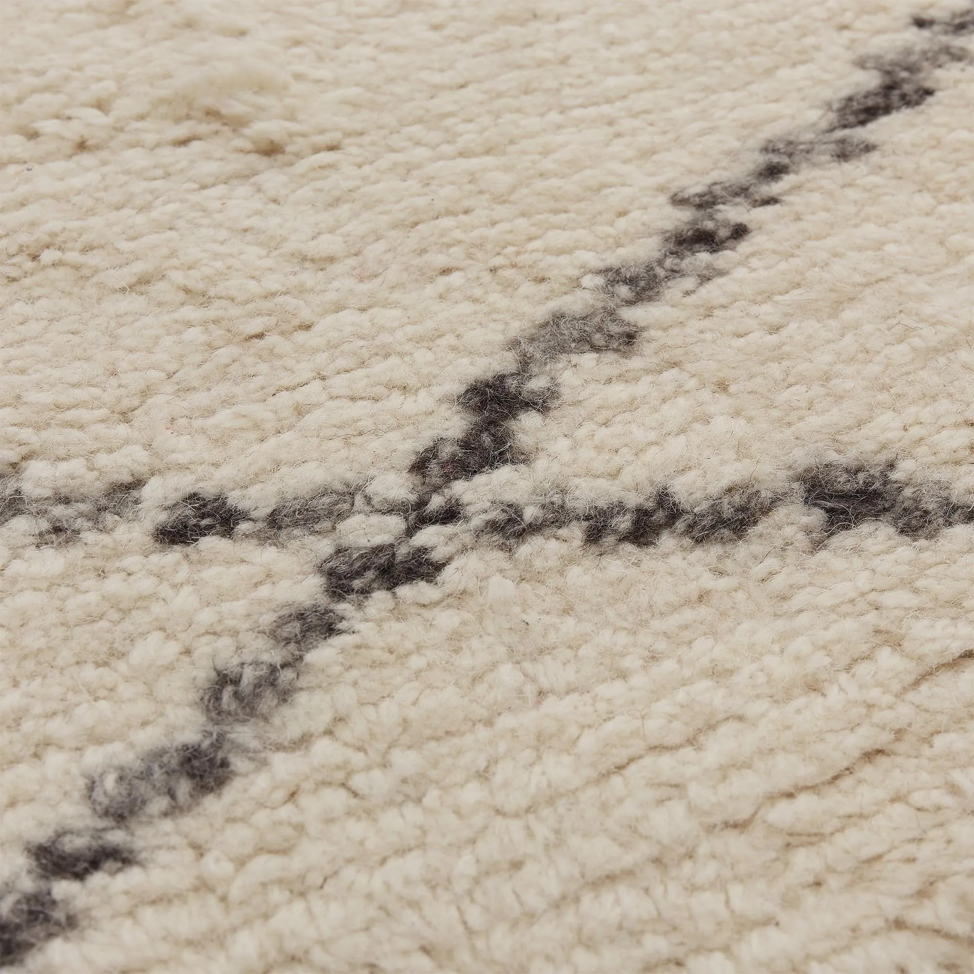 Beni Rug [Natural white & Charcoal melange]