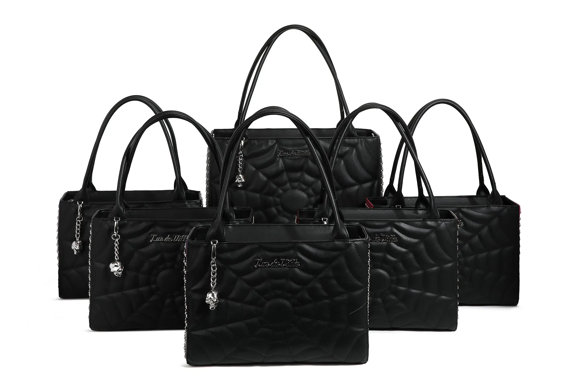 Black Giant Spider Web Tote