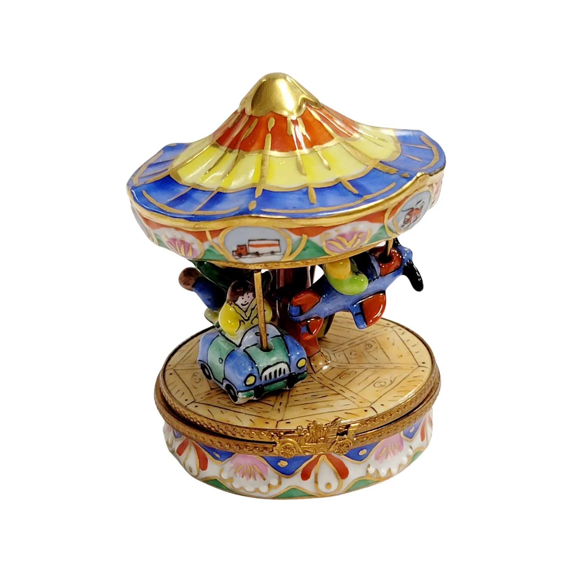 Blue Merry Go Round Carousel Carnival Ride