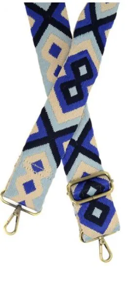 Blue Multi Geo Guitar Strap