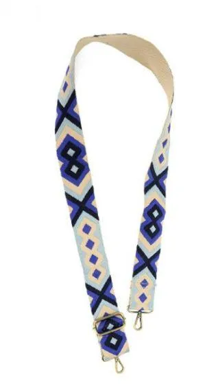 Blue Multi Geo Guitar Strap