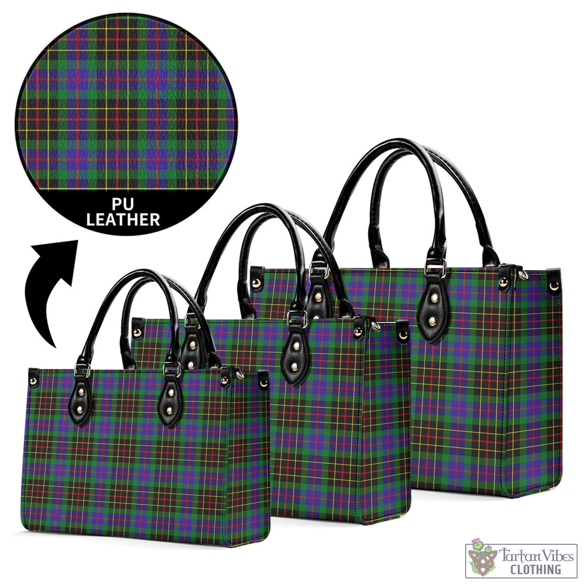 Brodie Hunting Modern Tartan Luxury Leather Handbags