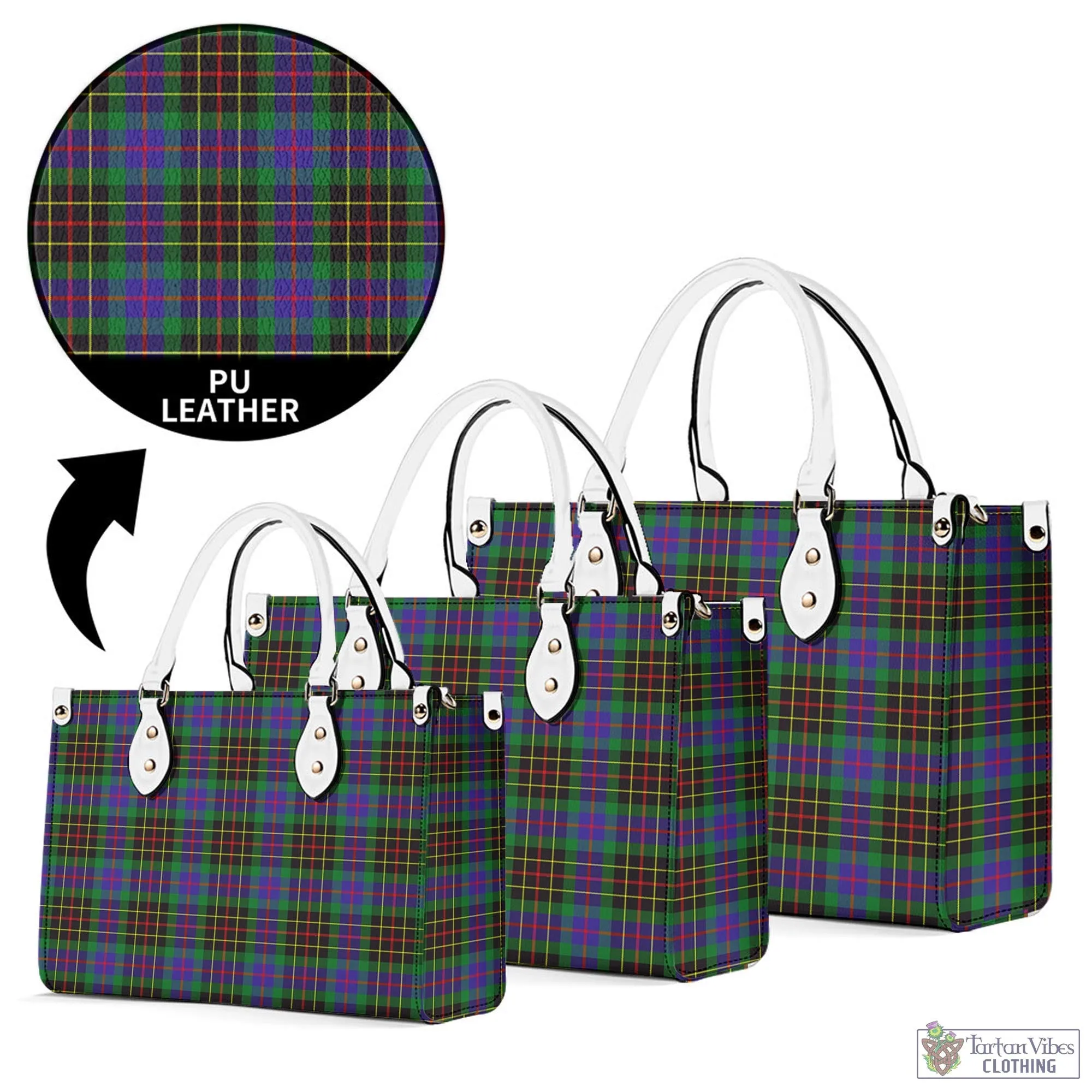 Brodie Hunting Modern Tartan Luxury Leather Handbags