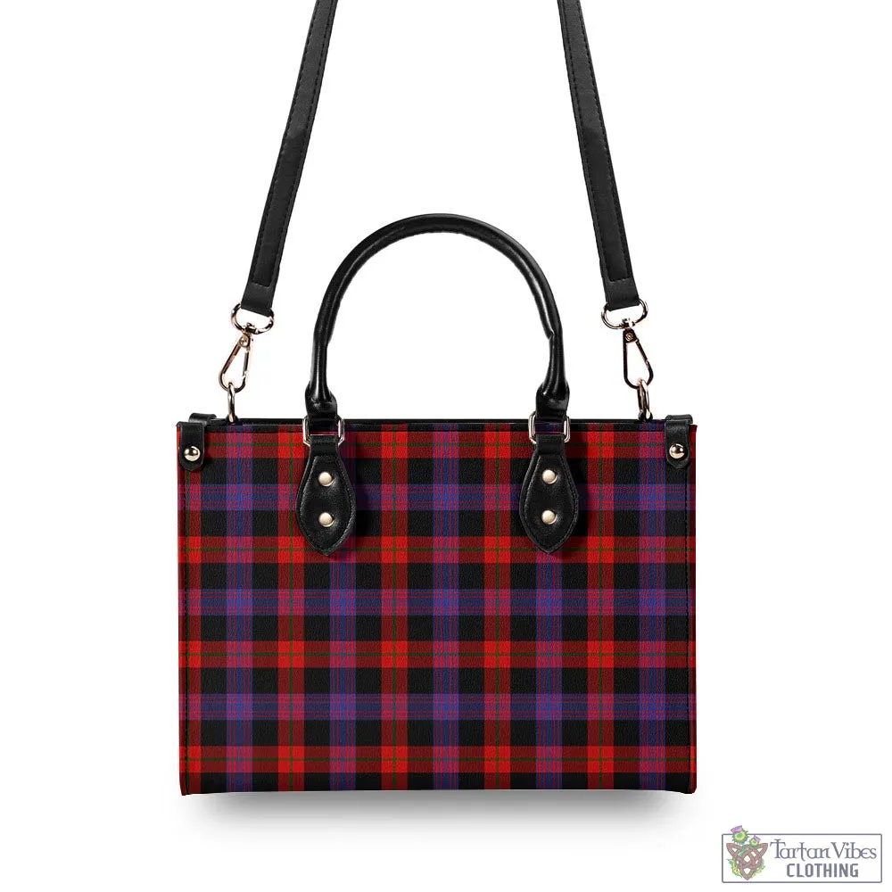 Broun Modern Tartan Luxury Leather Handbags