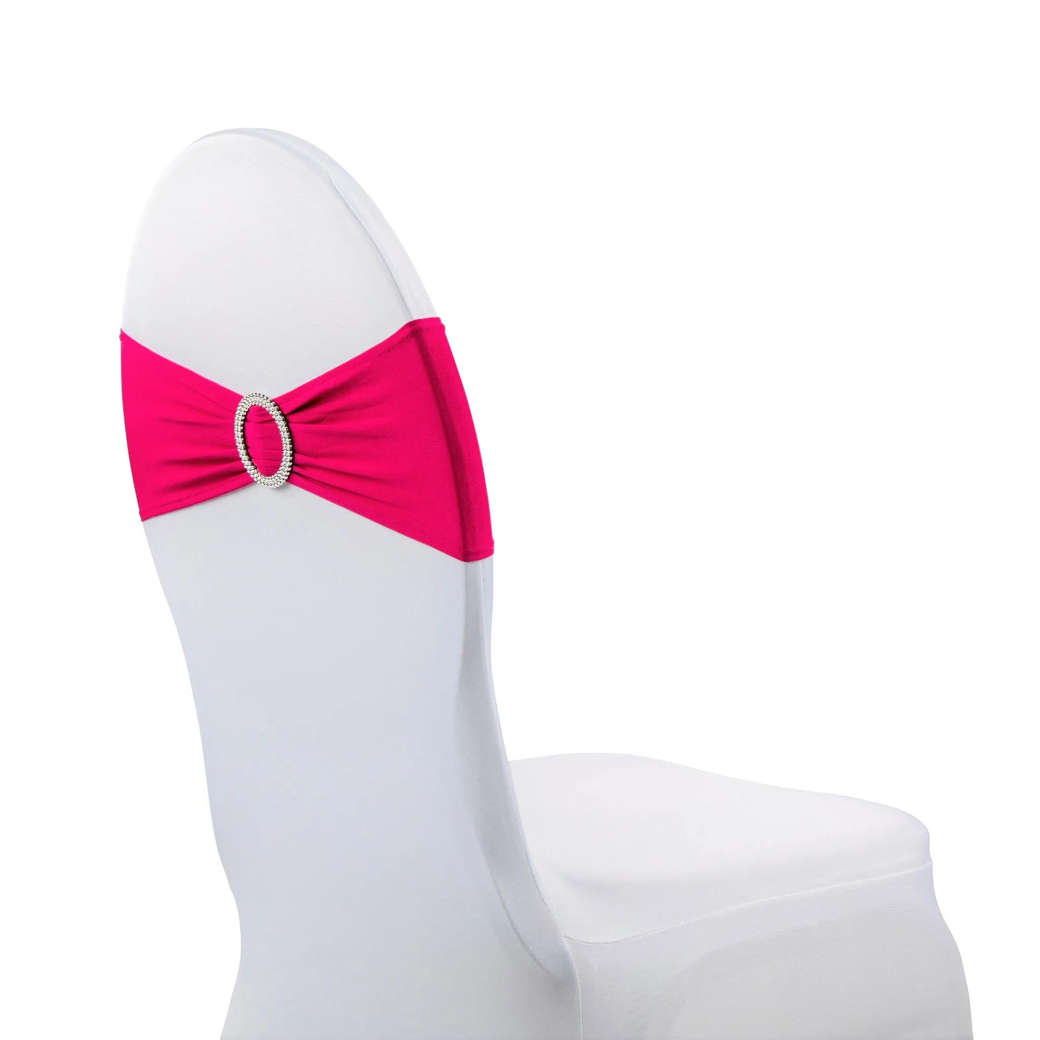 Buckle Spandex Stretch Chair Band - Fuchsia