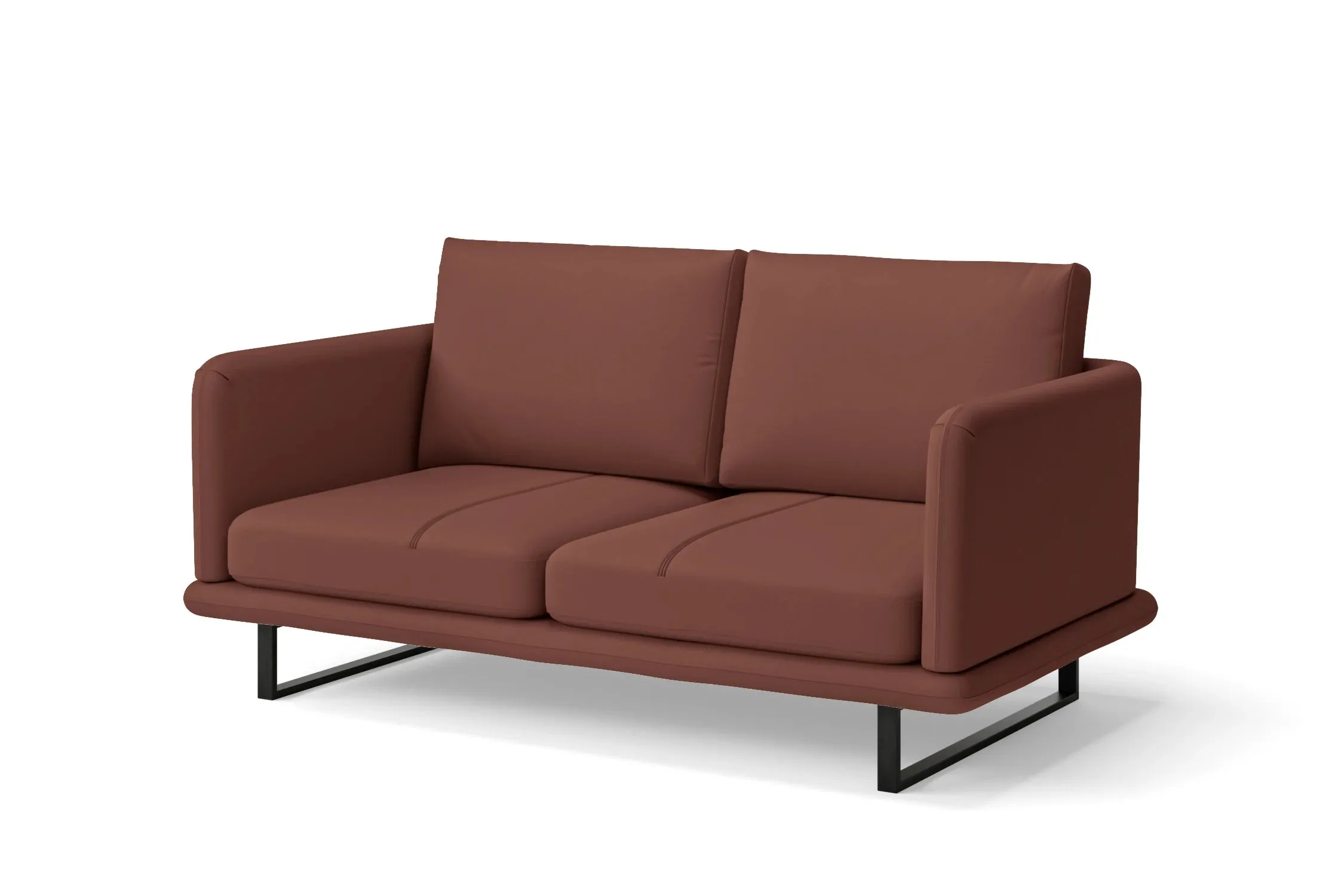 Calabria 2 Seater Sofa Mauve Leather