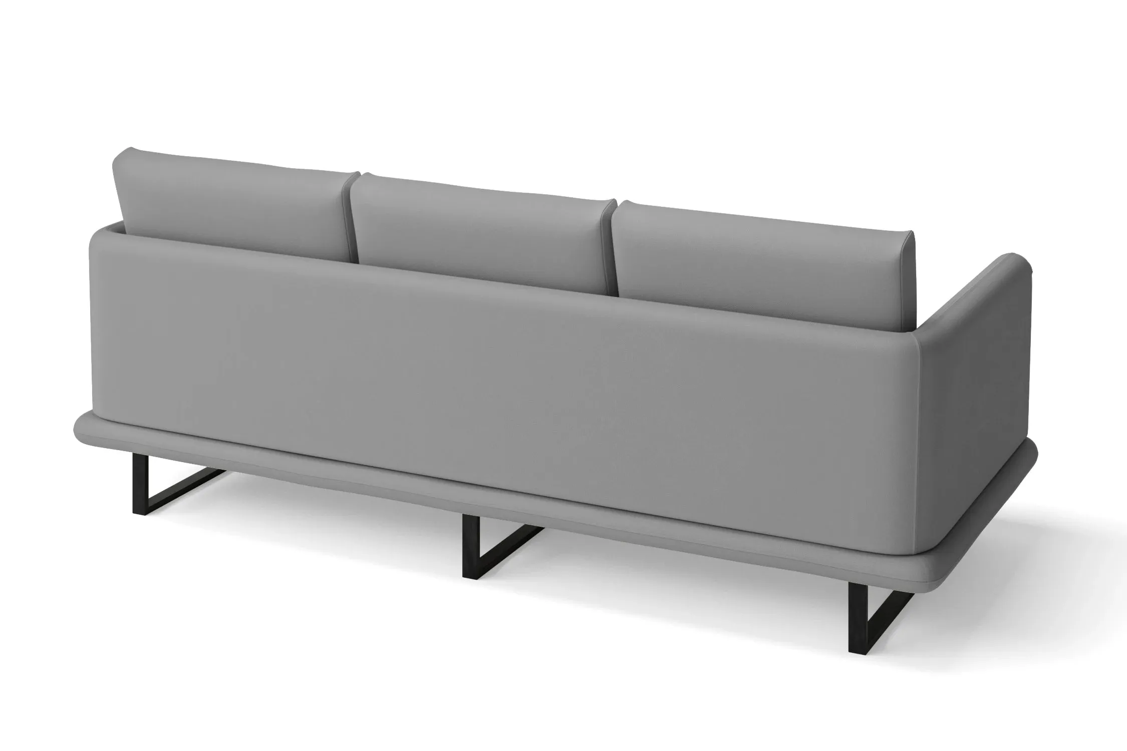 Calabria 3 Seater Sofa Grey Leather