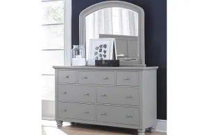 Cambridge Double Dresser and Mirror Gray