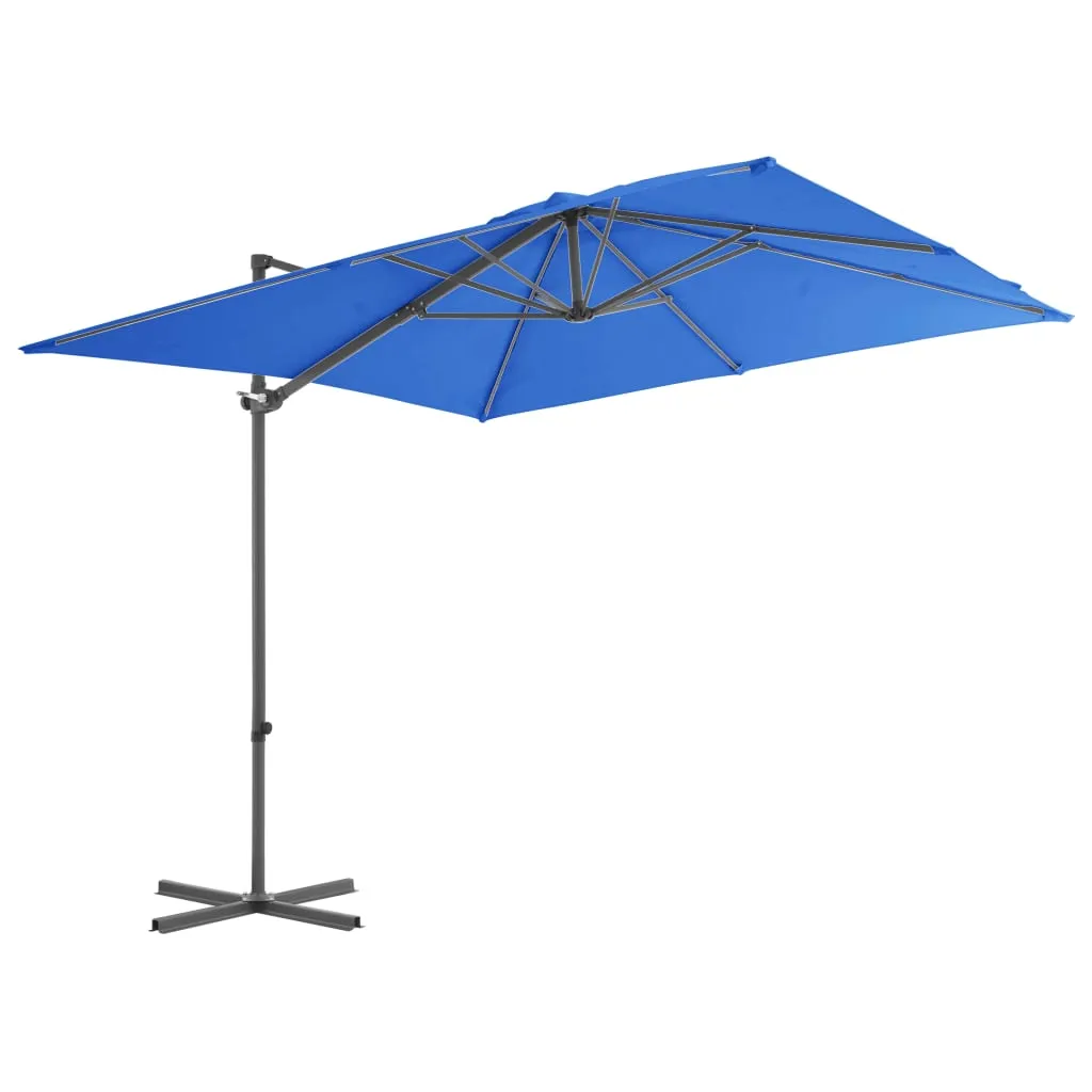 Cantilever Umbrella with Steel Pole Azure Blue 250x250 cm