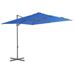 Cantilever Umbrella with Steel Pole Azure Blue 250x250 cm