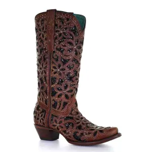 Corral Tan and Black Leather Boots