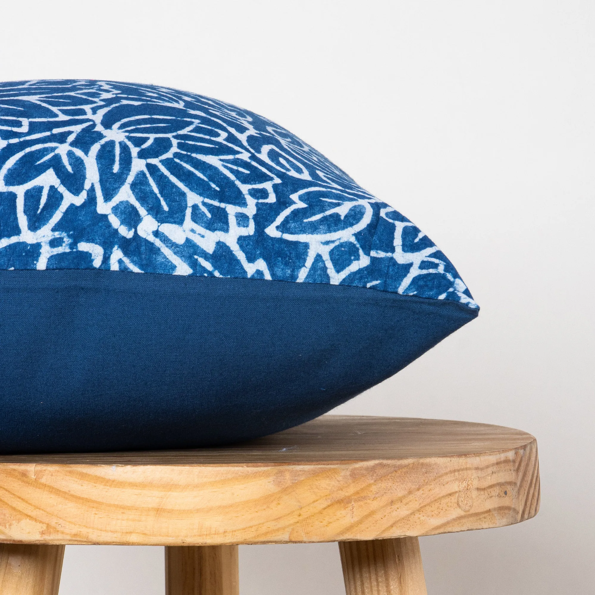 Cushion Covers Hand Block Indigo Blue Floral Print