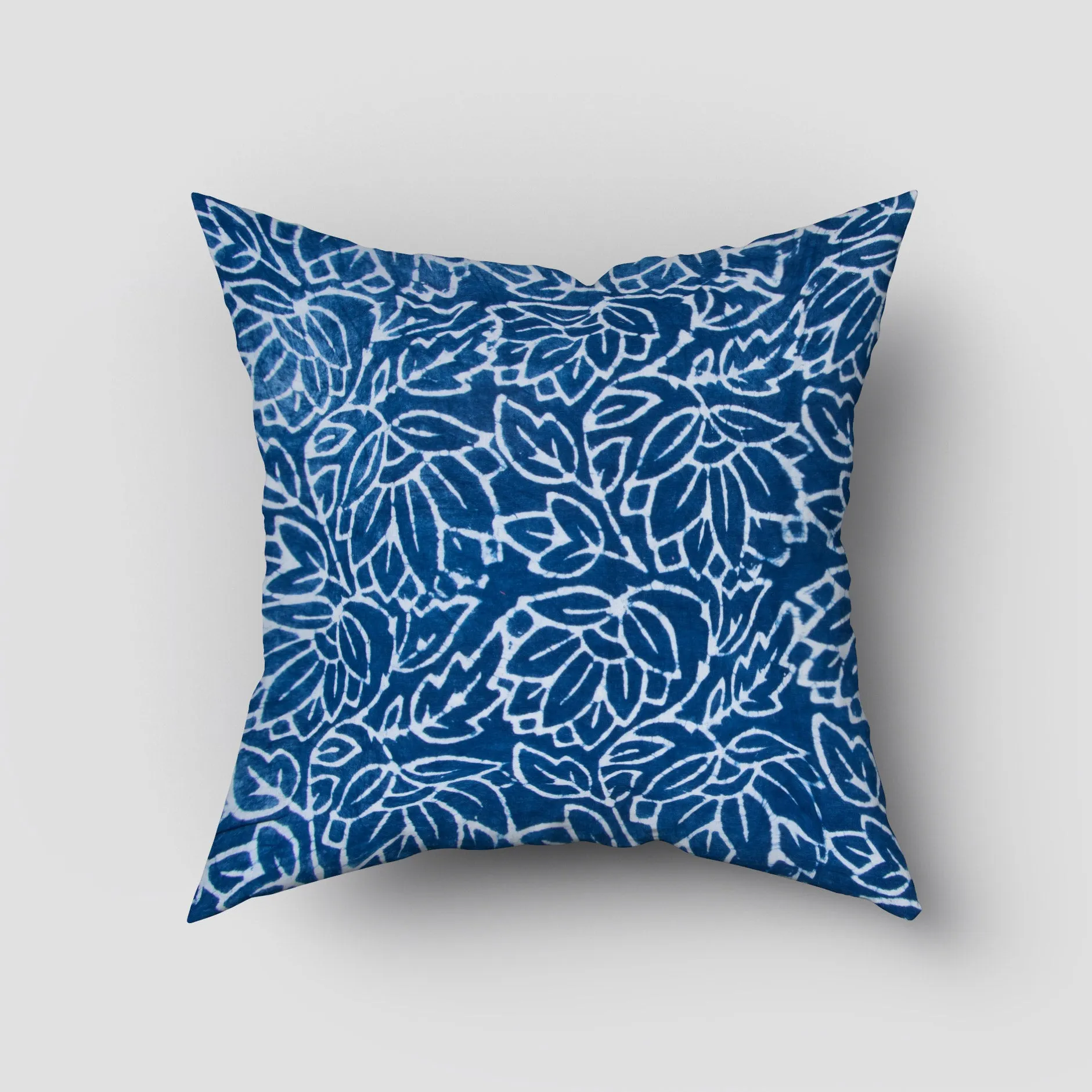 Cushion Covers Hand Block Indigo Blue Floral Print