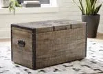 Dartland Distressed Gray Storage Trunk