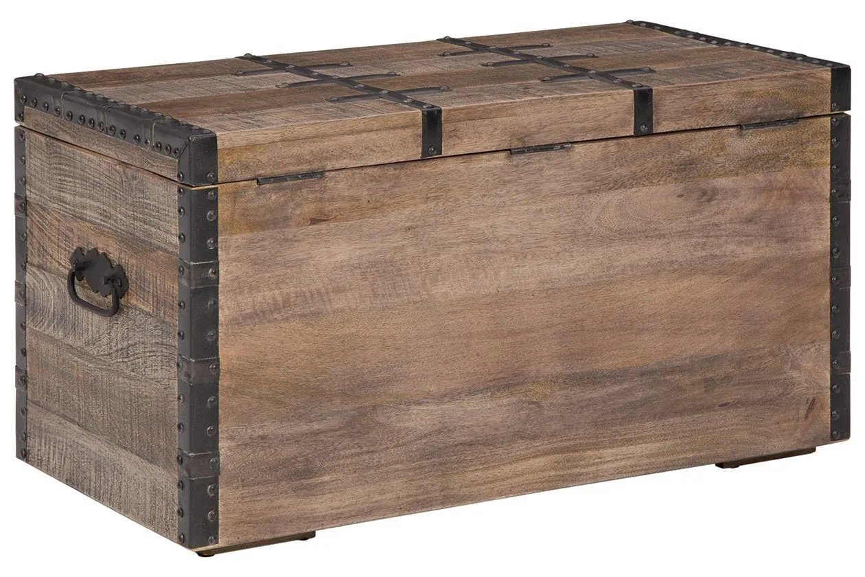 Dartland Distressed Gray Storage Trunk