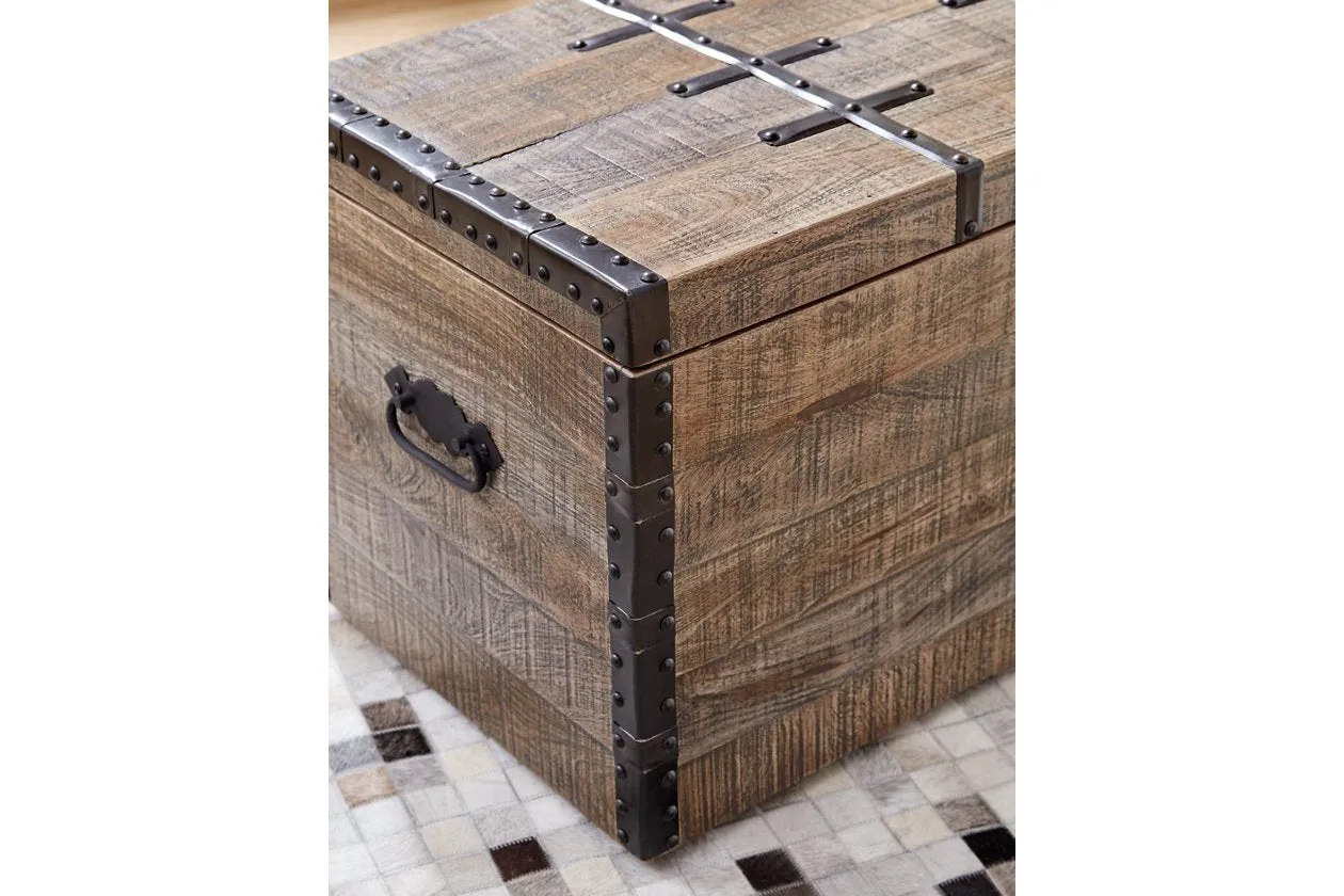 Dartland Distressed Gray Storage Trunk