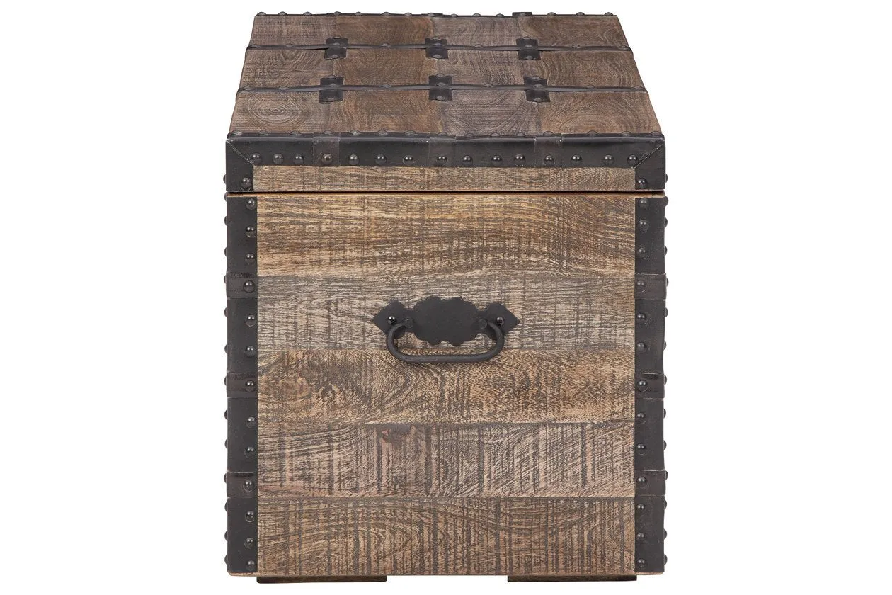 Dartland Distressed Gray Storage Trunk