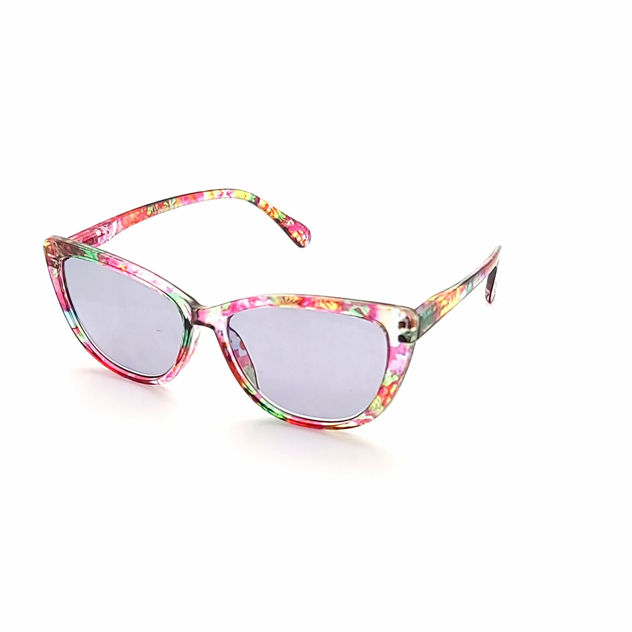 Dolly Colorful Cateye Reading Sunglasses with Fully Magnified lenses in Solid and Floral Prints