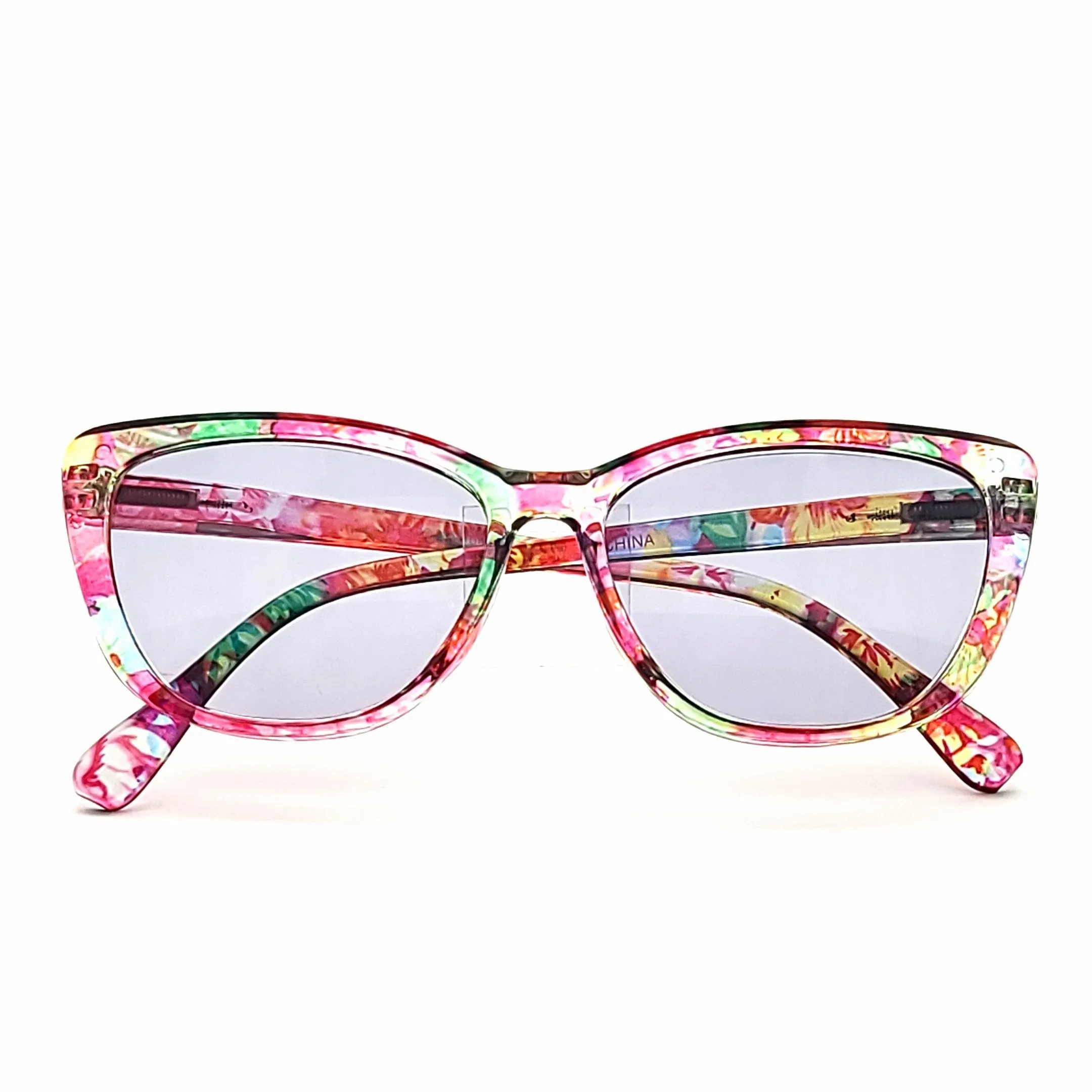 Dolly Colorful Cateye Reading Sunglasses with Fully Magnified lenses in Solid and Floral Prints