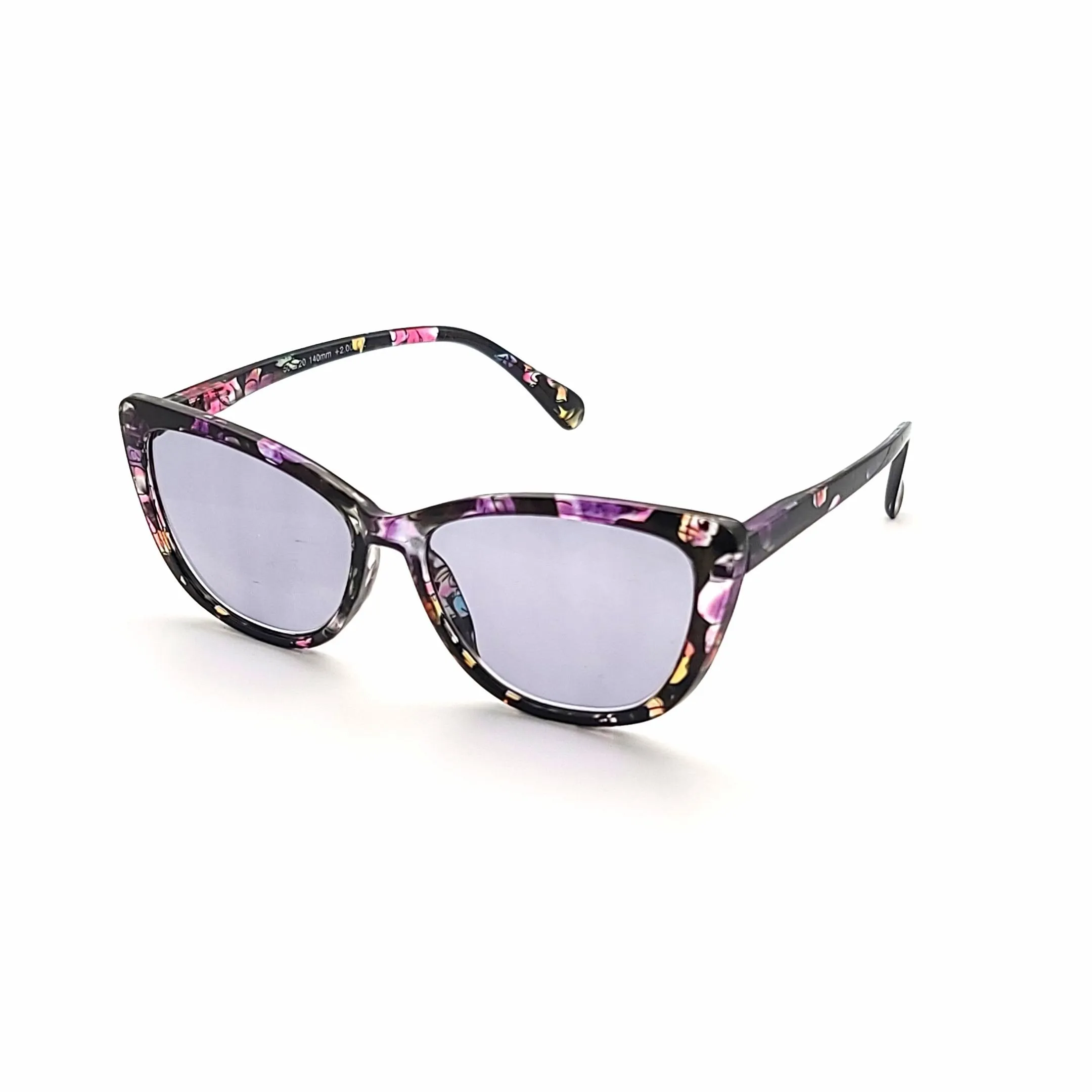 Dolly Colorful Cateye Reading Sunglasses with Fully Magnified lenses in Solid and Floral Prints