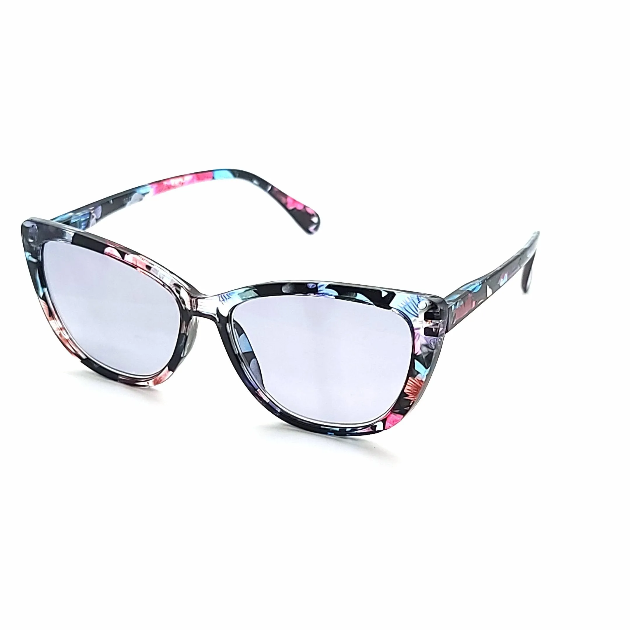 Dolly Colorful Cateye Reading Sunglasses with Fully Magnified lenses in Solid and Floral Prints