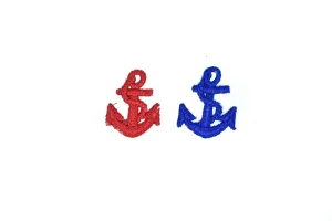 Embroidered Ship Anchor Iron-On Patch Applique 1.50" x 1"- 1 Piece