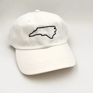 Embroidered White NC Hat