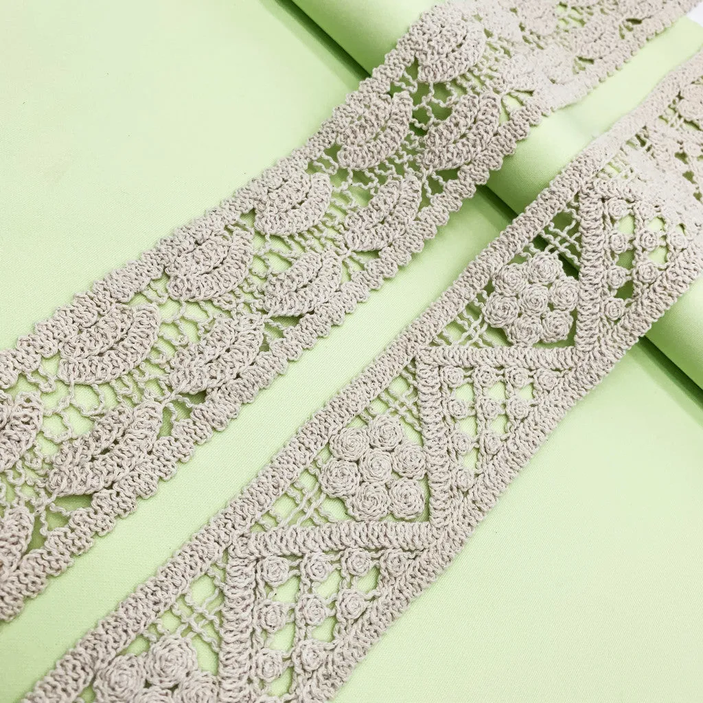 Embroidery lace with cotton fabric NFD22A011-012