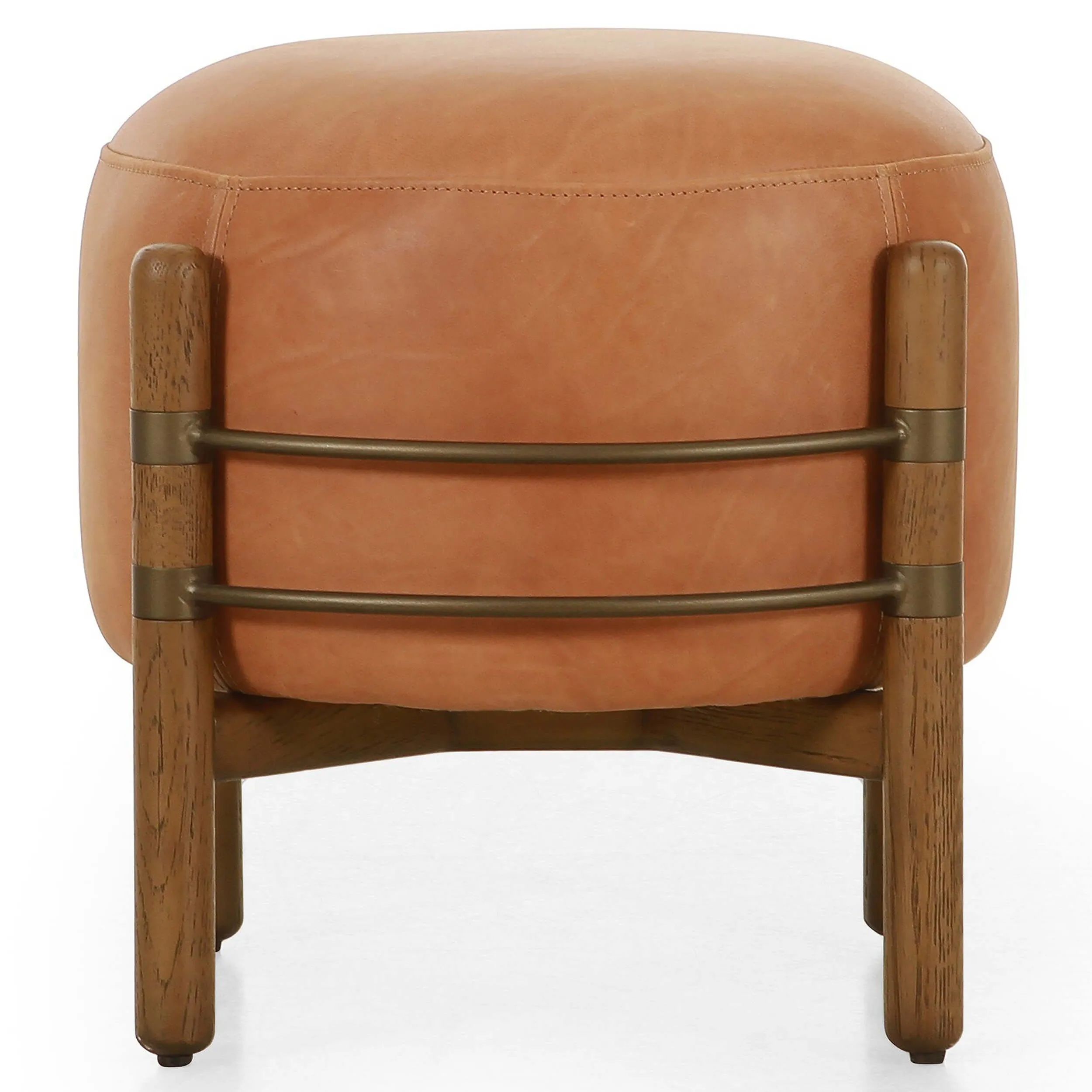 Enfield Leather Ottoman, Palermo Cognac