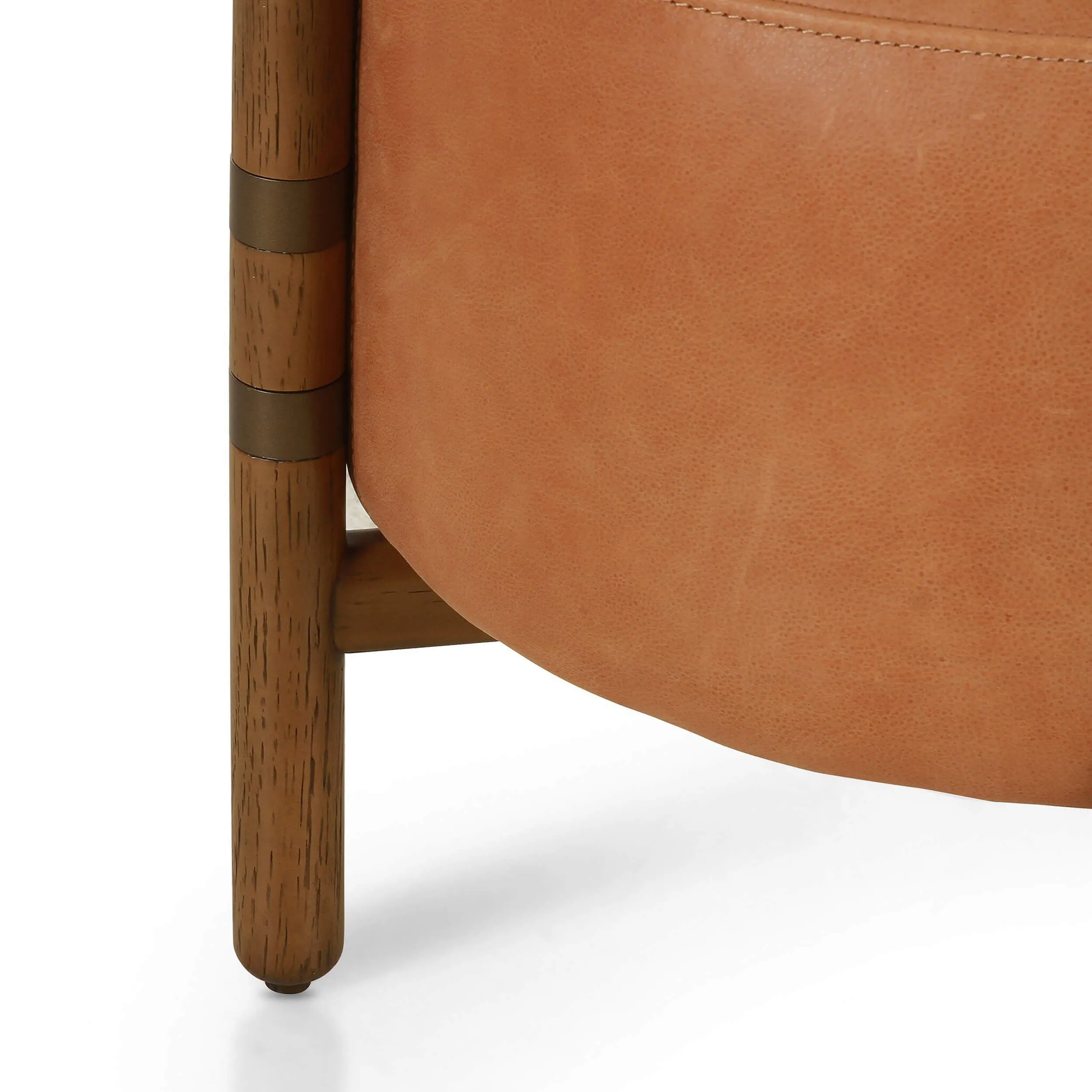 Enfield Leather Ottoman, Palermo Cognac