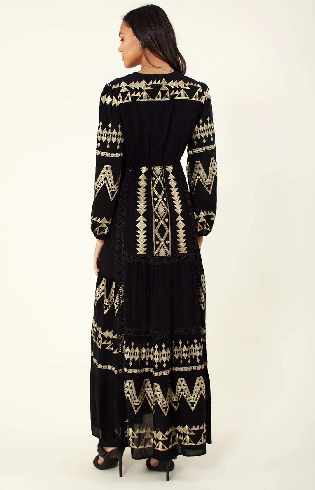 Fallin Embroidered Maxi Dress