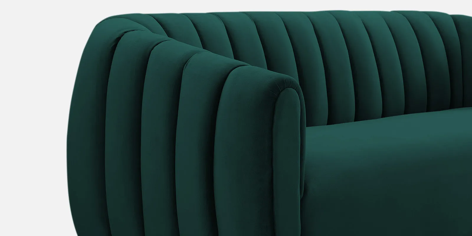 Ferry Velvet 3 Seater Sofa in Forest Green Colour