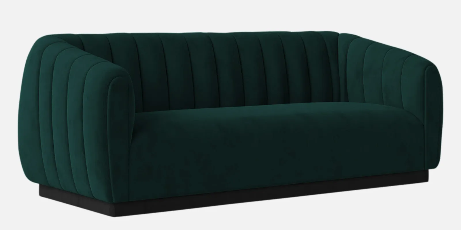 Ferry Velvet 3 Seater Sofa in Forest Green Colour