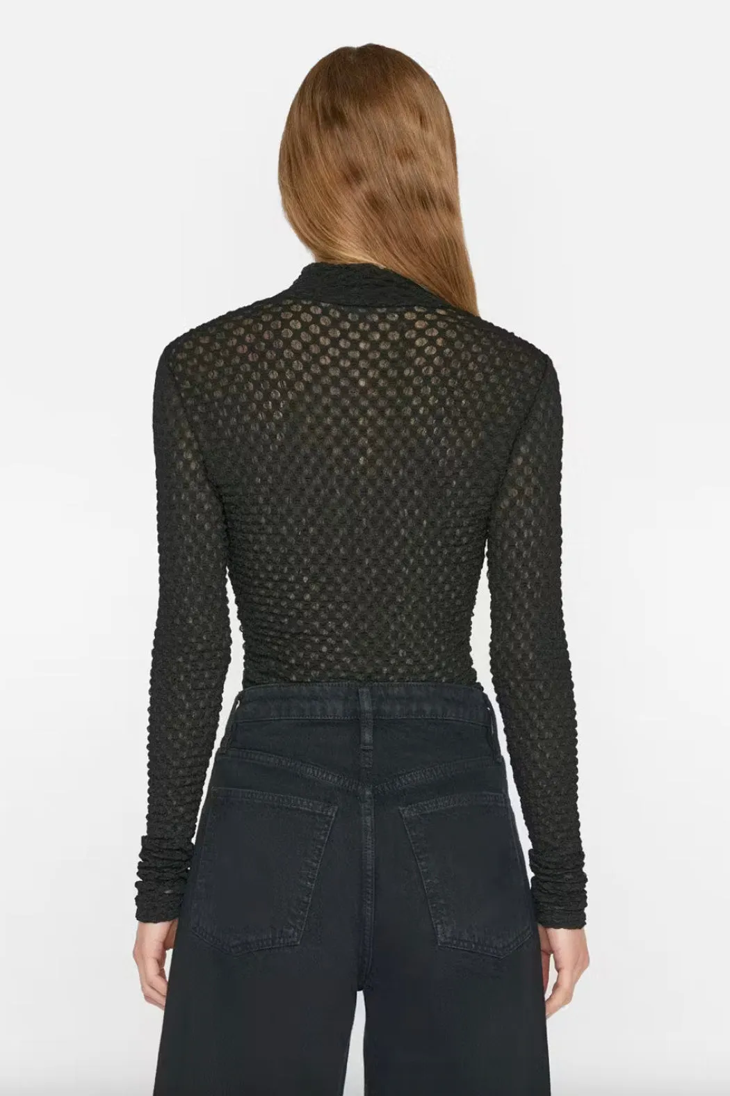 Frame - Mesh Lace Turtleneck