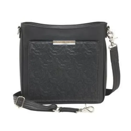 GTM Original RFID Lambskin Leather Crossbody Purse with Built in Wallet