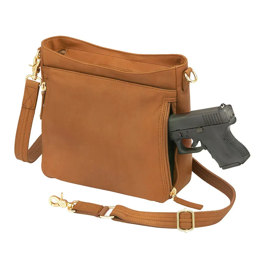 GTM Slim Crossbody, Debossed USA Cowhide with Built in Wallet