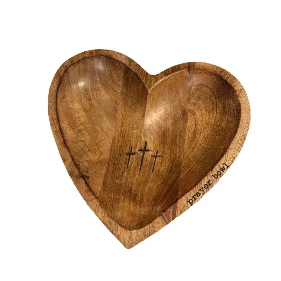 Heart Prayer Bowl Gift Wooden