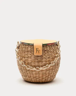 Honeypot Wicker Basket Vachetta Natural