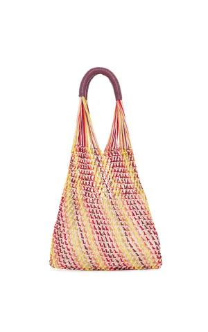 Hybris Macrame Bag in Multi Silk