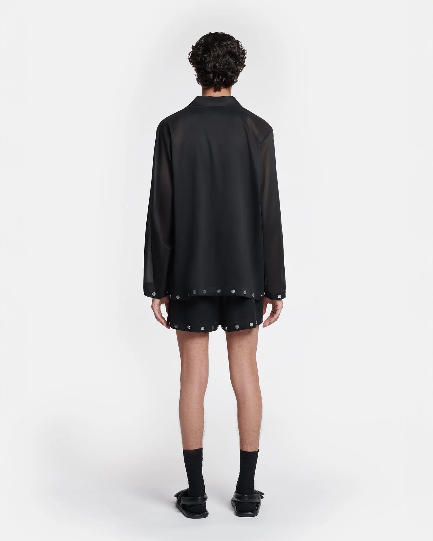 Jelmer - Studded Organza Shirt - Black