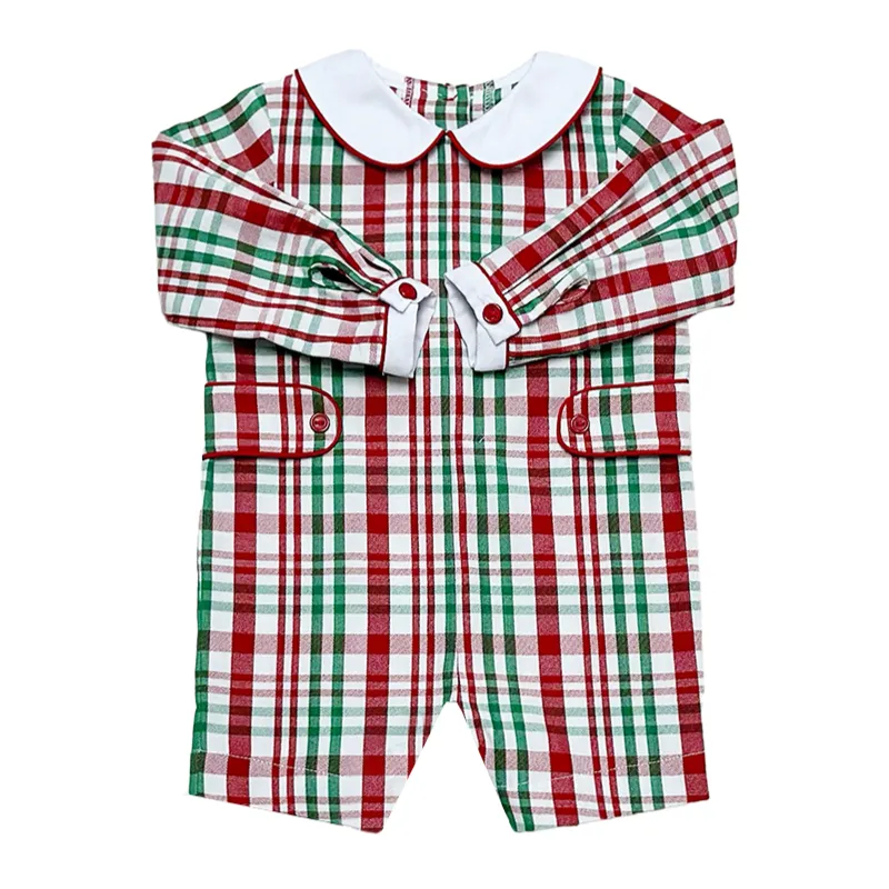 Jorrel Sleigh Romper- Sleigh Plaid