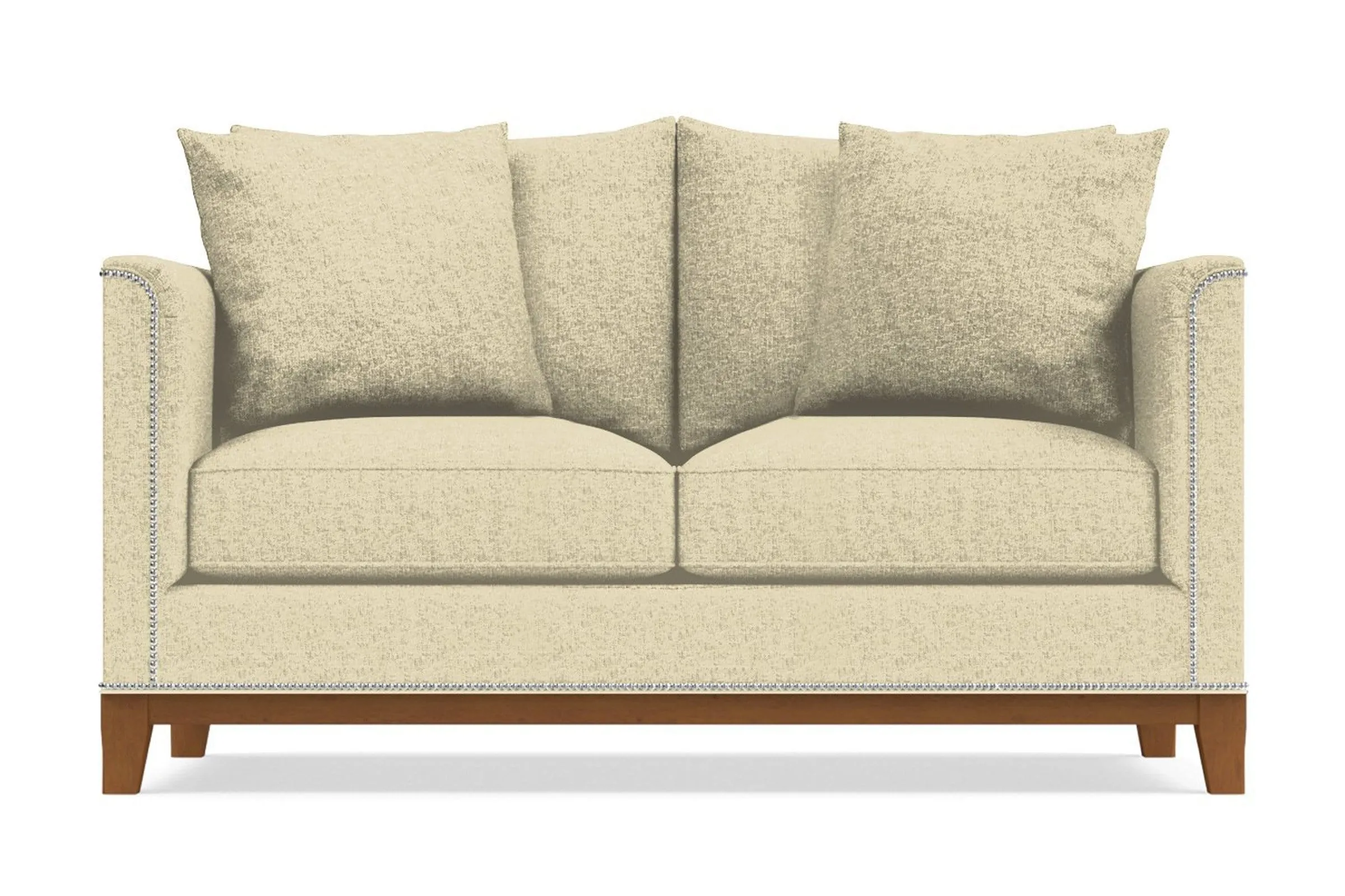 La Brea Apartment Size Sleeper Sofa Bed :: Leg Finish: Pecan / Sleeper Option: Memory Foam Mattress