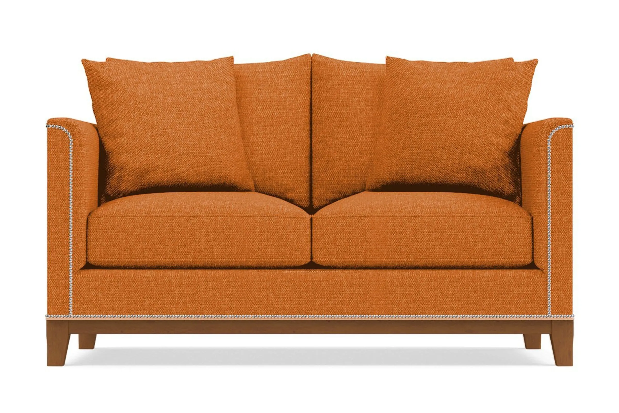 La Brea Apartment Size Sleeper Sofa Bed :: Leg Finish: Pecan / Sleeper Option: Memory Foam Mattress