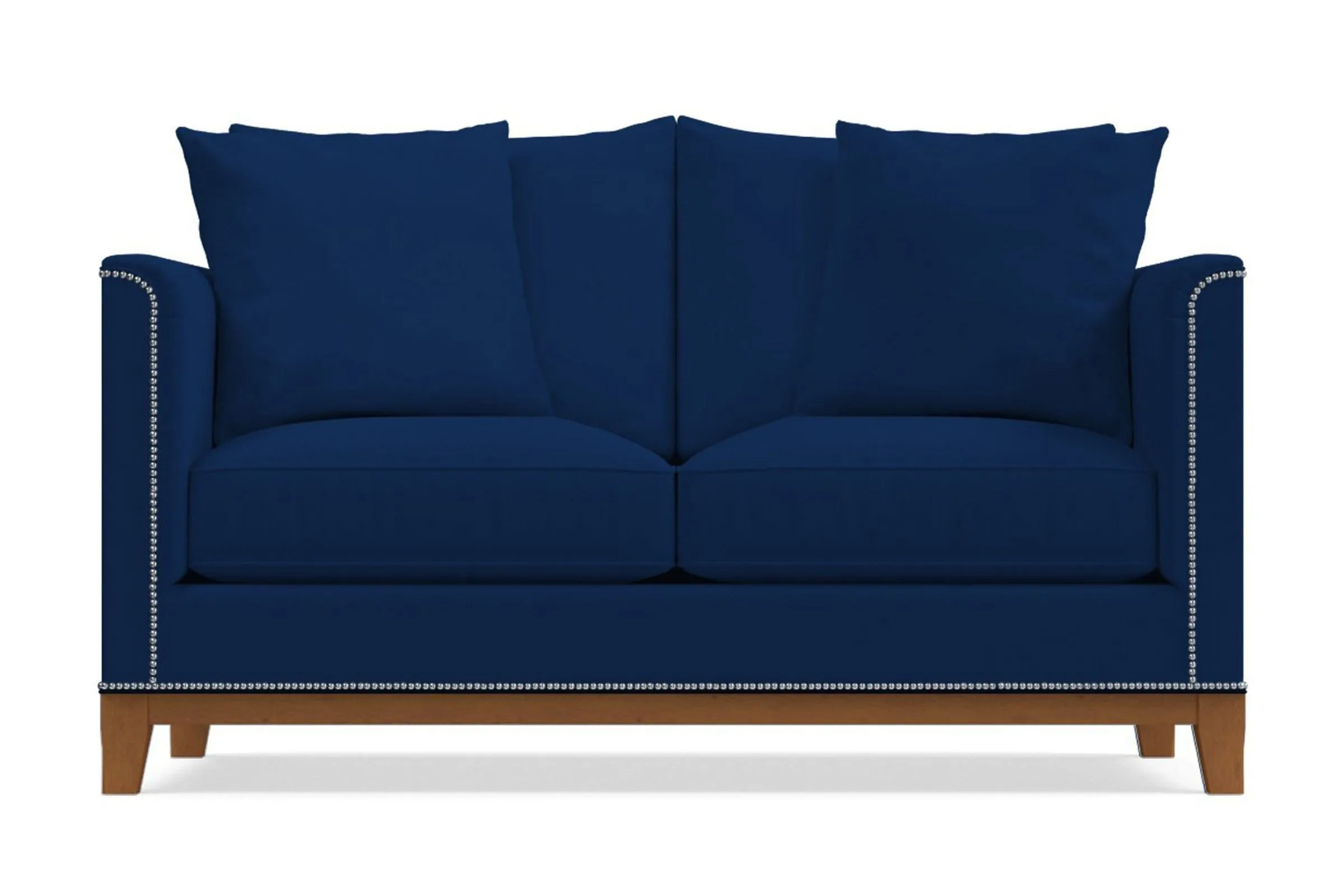 La Brea Apartment Size Sleeper Sofa Bed :: Leg Finish: Pecan / Sleeper Option: Memory Foam Mattress